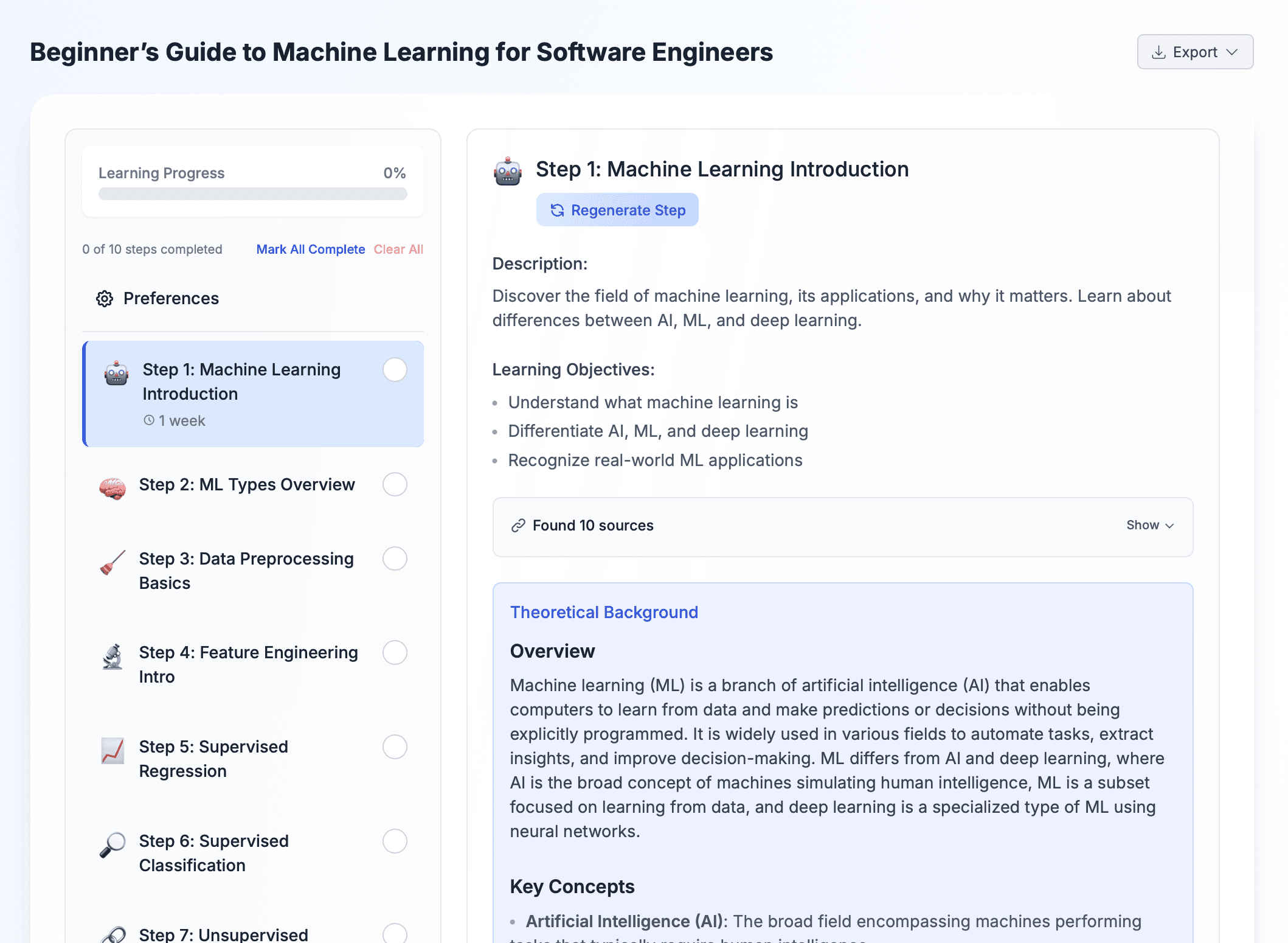 AI Learning Visualization - Adaptive Study Plan
